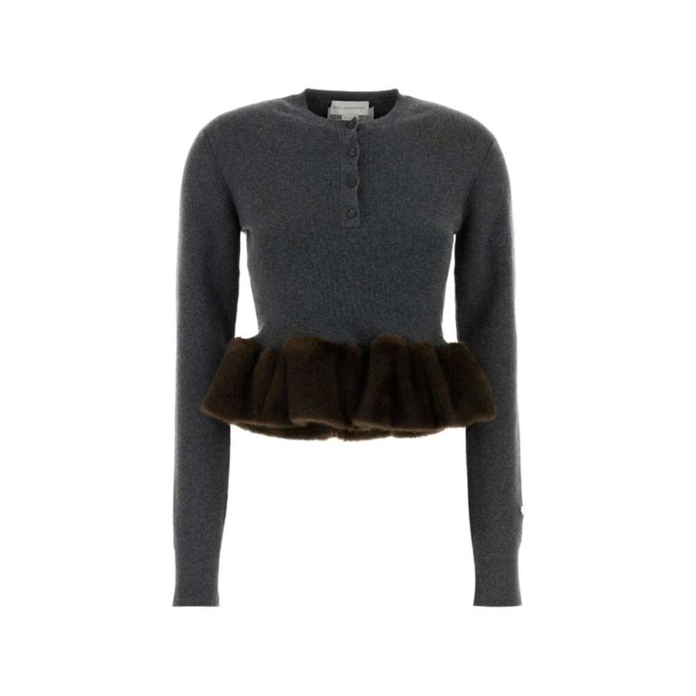 Stella Mccartney Women Faux-Fur Detail Wool Sweater